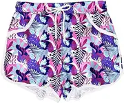 [Deerose] Girls Summer Board Shorts Quick Dry Swim Bottom Athletic Running Shorts 5-14 Years
