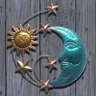 Metal Sun Moon Wall Hanging Art Decoration Indoor/Outdoor/Garden Wall Hanging