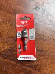 MILWAUKEE 48-32-5032 SHOCKWAVE 1/4" HEX SHANK-1/2" SOCKET ADAPTER- NEW SEALED