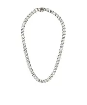 Cuban chain necklace One size White