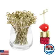 Cocktail Picks for Drinks, Bamboo Sticks, Toothpicks for Appetizers, Skewers
