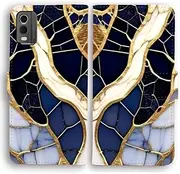 Flip Wallet Phone Case for Nokia 1-9 / C/G/X Phone Series - Abstract Mosaic Marble Print Pattern (Nokia XR21)