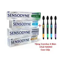 在飛比找蝦皮購物優惠-組合6管sensodyne牙膏美白抗敏感牙膏送4支bossi