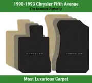 Lloyd Luxe Front Mats for '90-93 Fifth Avenue w/Silver on Black Chrysler