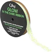 Offray Glow in The Dark Ribbon, 5/8" Wide, 25 Yards, New Chartreuse