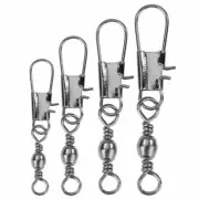 50/100 pcs Brass Barrel Swivel with Pin Connector Rings Fishing Interlock Snap