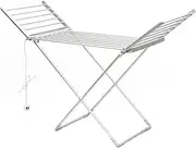 Winged Folding Clothes Airer, Electric Metal Clothes Airer Clothes Dryer Rack, Indoor Outdoor Laundry Washing Drying Horse Rack for Clothing, Bedding, Towels, Socks