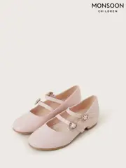Monsoon Pink Patent Double Strap Flats (F06691) | $60 - $69