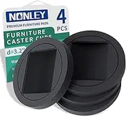 Bed Stoppers Furniture Stopper, 4 Pack Non Slip Rubber Wheel Stoppers - Premium Solid Furniture Cups Fits to All Floors & Wheels of Sofas, Beds, Chairs, Prevents Scratches and Sliding Round-4pcs