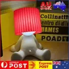 Sitting Little Naughty Boy Desk Lamp Rechargeable Night Light (Red Love Tag) AU