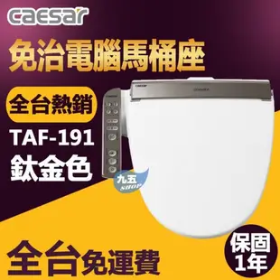 凱撒 caesar 逸潔電腦馬桶座 TAF191 智慧馬桶座 科技馬桶座 智能馬桶蓋 免治馬桶 不鏽鋼噴頭