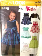 New Look Sewing Pattern 6448 Toddlers Special Occasion Dress 1/2-4