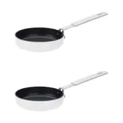 2x Davis & Waddell Mini Non-Stick Stir Frying Pan Induction/Gas 14x3.2cm Assort