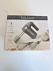 Rae Dunn-Electric-Hand Mixer in Dark Grey "Bake" - Brand New