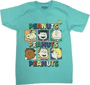 Peanuts Charlie Brown Snoopy Linus Sally Lucy Schroeder Franklin T-Shirt Medium