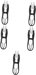 TEHAUX 5pcs Small U-shape Sewing Scissors Thread Cutting Tool Portable Ergonomic for Embroidery Needlework Fabric Cutting