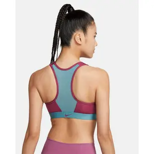 NIKE AS W NK DF ZIP FRONT BRA 女運動內衣-粉/藍-FD4807653