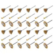 36PC Copper Wire Brush Cup Wheel Brush Set For Drill Metal Cleaning Rust Sanding