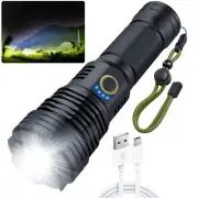 Amzyigou Flashlights High Lumens 100000 Super Bright Rechargeable Flashlight ...