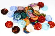 20 Acrylic Colorful Checkers Game Pieces by Chessex with Various Colors