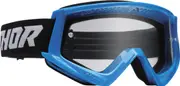 Thor Combat Racer Youth Motocross Goggles, black-blue One Size Black Blue