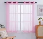 Sheer Curtains 45 inches Long with Grommet,Extra Short Sheer Window Treatment