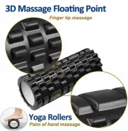 Physio EVA Foam Yoga Roller Fitness Gym Back Training Exercise Massage 3D Point