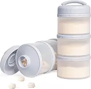 Termichy Milk Powder Scoop Baby Stackable Milk Powder Storage Box Pack of 2 (Grey)