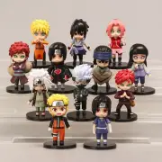 Hot 12Pcs/Set Anime Naruto Shippuden Hinata Sasuke Itachi Kakashi Gaara Figure T