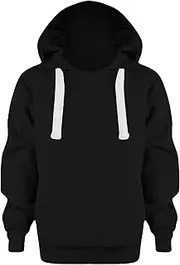 [Generic] Girls and Boy Zip-Up Hoodie Sweatshirt Girls Fleece Pullover Hoodie Sweatshirt Casual Fall Winter Hoodies With Pocket B-black, B-black, 4-5 Years