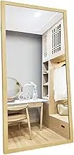 Full Length Mirror,Rectangular Large Long Hanging Full-Length Vanity Mirror, Free Standing Mirror,for Bedroom Entry Dressing Room(Yellow,165cm)