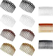 TRKETK Pack of 11 French Side Combs Plastic Decorative Hair Comb Clips Teeth Side Parting Comb Hair Comb Accessory Set Women Twisted Hair Comb Decoration for Women Girls