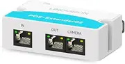 LINOVISION Mini Passive 2 Port POE Extender IEEE 802.3af/at POE Repeater Up to 1000ft Power Over Ethernet Over Cat5/6 Cable, POE Splitter to 2 POE Devices Like IP Cameras, IP Phone, Wireless AP
