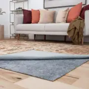Tayse Rugs Rug Pad 142"x99" Plush Grip Gray Polyester Stain Resistant Indoor