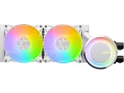 MSI MAG CoreLiquid E240 White - AIO ARGB CPU Liquid Cooler - Rotating Cap Design