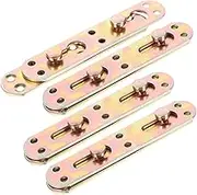 DECORNIJIA 4Pcs Heavy Duty Bed Rail Brackets Headboard Hinge Connectors for Furniture Easy to Install Bed Frame Support for Bed Frames Headboards Footboards