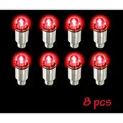 8pcs Red Car Auto Tire Wheel Valve Stem LED Cap Bicycle Tyre Night Light Lamp