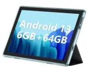 Android Tablet, 10.1 inch Android 13 Tablets 6GB RAM 64GB ROM 1TB Expand, Blue