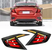Mugen LED Tail Lights Assembly With Dynamic Turn Signal Compatible With Civic Sedan FC 2016 2017 2018 2019 20202 2021