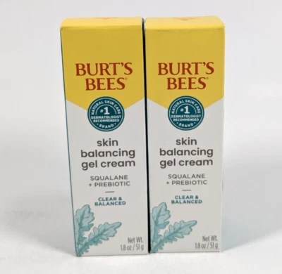 Burt's Bees Skin Balancing Gel Cream w/ Squalane + Prebiotic 2 Pack 1.8 oz Each