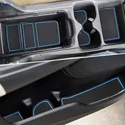 Auovo 20pcs Anti Dust Mats for 2022 2020 2021 Honda CR-V/CRV Accessories Premium Custom Non-Slip Car Cup Holder Inserts, Center Console Liner, Door Pocket Liners Interior(Blue Trim)