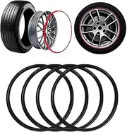 LISHAOHU Rim Protection Decorative Ring, 17-20 Inch Rim Protection Ring, Friction-Resistant, Scratch-Resistant, Rim Protection, High-Strength Nylon Material, Suitable for All Types of Vehicles (Black,