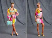 SS16 MOSCHINO COUTURE Jeremy Scott PATCHWORK DRESS DEADSTOCK *GIGI HADID*