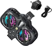 Cell Phone Cooler | Silent Cell Phone Cooler,Quiet Mobile Phone Cooler for Games with Cooling Fans, Adjustable Phone Cooling Fan with RGB Lights