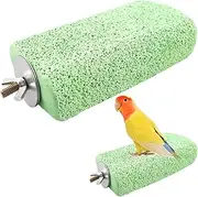 4.8 Inch Bird Beak Grinding Stone, Resin Bird Perches for Cage, Calcium Chew Toys for Parrot, Parakeet, and Cockatiel