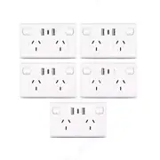 5X FAST Charge 3.6 amp Dual USB+Type-C Double Power Point GPO Wall Outlet Supply