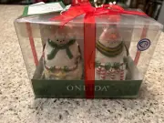 Salt And Pepper Shakers Oneida Snowmen Snowman Porcelain New in box