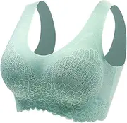 [Generic] Women's Bras Push up Underwear Gathering Sleep Bra Latex Underwear Traceless Back Heart Bar Women Sports Bra Plus Size