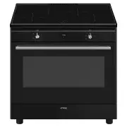 Smeg Classic 90cm Upright Cooker with Induction Hob - Black CX91IMBL
