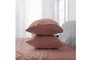 LINENOVA 2PCS Bamboo Blend Cooling Pillowcases Pillow Case - Dusty pink